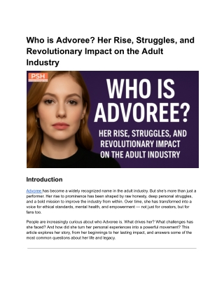 Who is Advoree Her Rise, Struggles