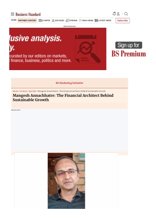 Mangesh Annachhatre: The Financial Architect Behind Sustainable Growth