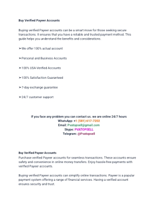 Buy Verified Payeer Accounts