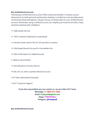 Buy Verified Revolut Account