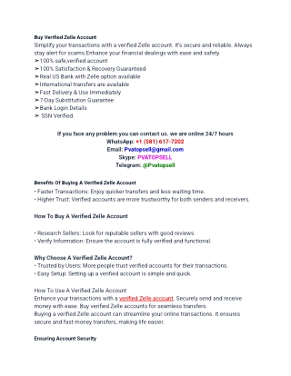 Buy Verified Zelle Account