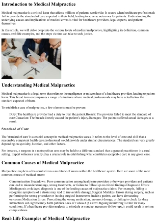 Malpractice Mayhem: A Deep Dive into Medical Errors