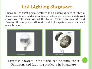 Led Lighting Singapore