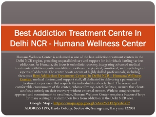 De Addiction Treatment Centre In Delhi - Humana Wellness Center