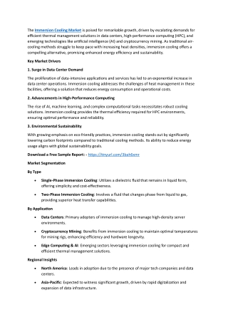 Immersion Cooling Market