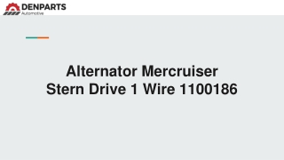1-wire vs 3-wire Mercruiser Alternator