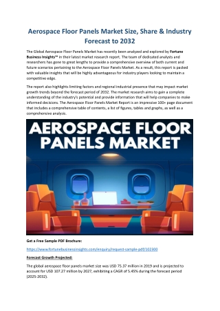 Aerospace Floor Panels Market Trends and Future Forecast 2024–2032