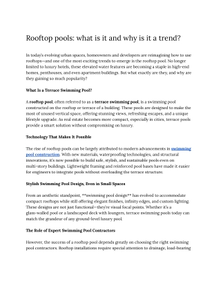 Rooftop pools_ what is it and why is it a trend
