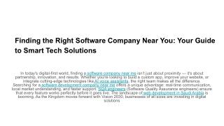 Finding the Right Software Company Near You_ Your Guide to Smart Tech Solutions