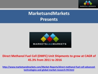 Direct Methanol Fuel Cell Market research report.