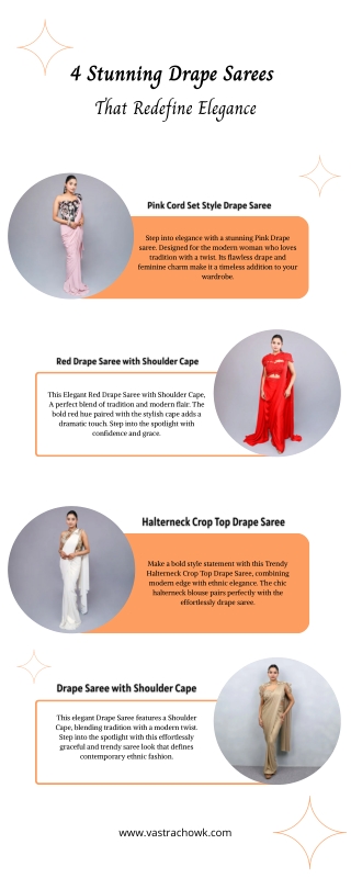 Elegant Drape Sarees for Effortless Style | Vastrachowk