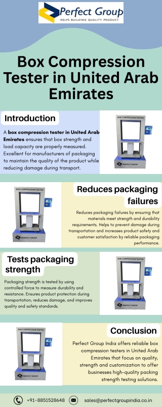 Box Compression Tester in United Arab Emirates