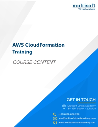 AWS CloudFormation Training | Multisoft Virtual Academy