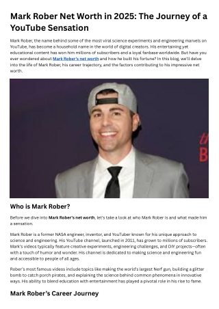 Mark Rober Net Worth