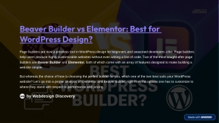 Beaver Builder vs Elementor: Best for WordPress Design?