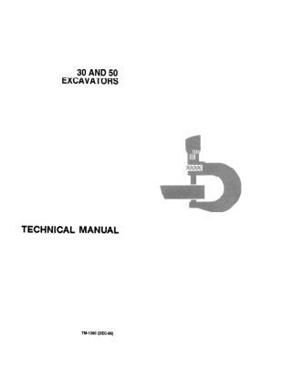 JOHN DEERE 50 Excavator Service Repair Manual Instant Download (tm1380)
