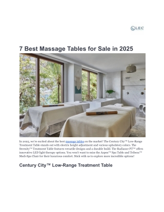 7 Best Massage Tables for Sale in 2025