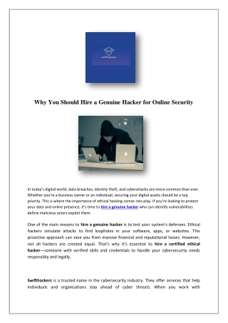 Hackers For Social Media | Swifthackers