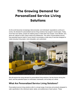 Service Living