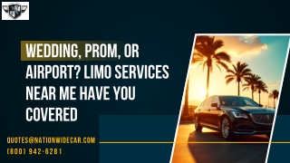 Wedding, Prom, or Airport Limo Services Near Me Have You Covered