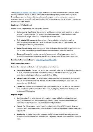Sustainable Aviation Fuel Market