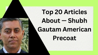 Top 20 Article About Shubh Gautam Srisol