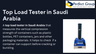 Top Load Tester in Saudi Arabia