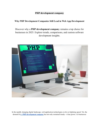 Why PHP Development Companies Still Lead in Web App Development