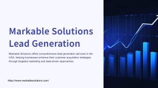 Boost Your B2B Sales with Expert Lead Generation Services - Markable Solutions