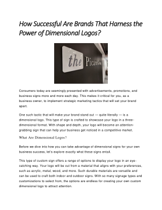 How Successful Are Brands That Harness the Power of Dimensional Logos