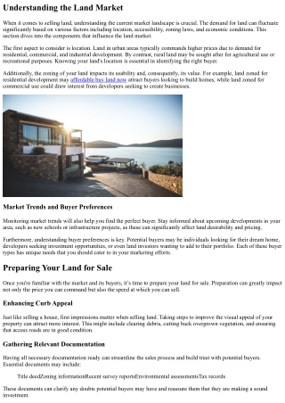Finding the Perfect Buyer for Your Piece of Land