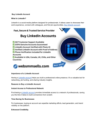Best Top Place To Buy LinkedIn Account
