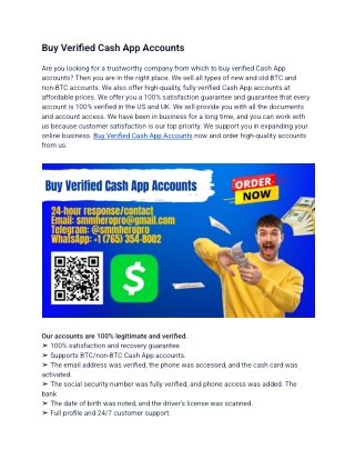 Buy Verified Cash App Accounts – The Ultimate Guide For 2025