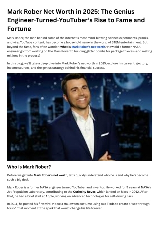 Mark Rober Net Worth