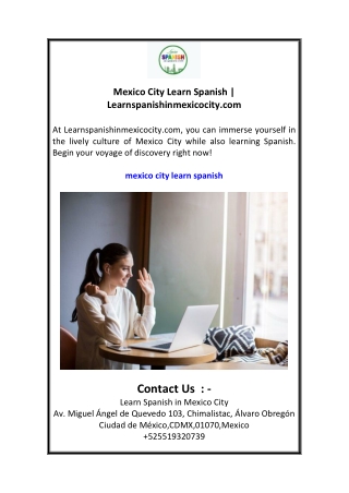 Mexico City Learn Spanish  Learnspanishinmexicocity.com