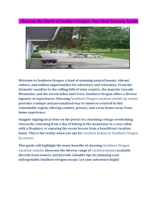 Southern Oregon Vacation Rentals by Owner – Best Deals on Private Homes