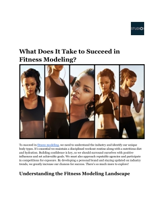 What Does It Take to Succeed in Fitness Modeling_