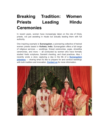 Breaking Tradition_ Women Priests Leading Hindu Ceremonies