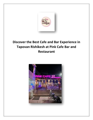 cafe in tapovan rishikesh