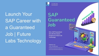Launch Your SAP Career with a Guaranteed Job | Future Labs Technology