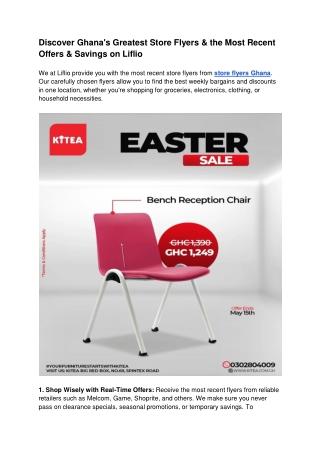 Discover Ghana's Greatest Store Flyers & the Most Recent Offers & Savings on Liflio