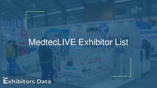 MedtecLIVE Exhibitor List