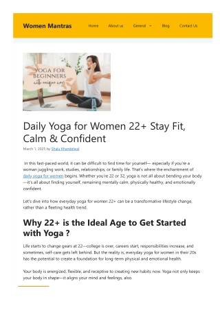Transform Your Life with Daily Yoga for Women":