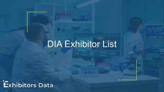 DIA Exhibitor List