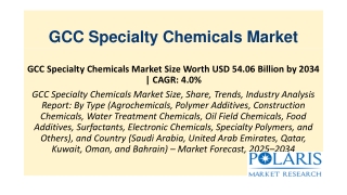 GCC Specialty Chemicals Market