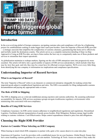 In-depth Guide to Effectively Utilizing an IOR Service: Thorough, Gradual Techni