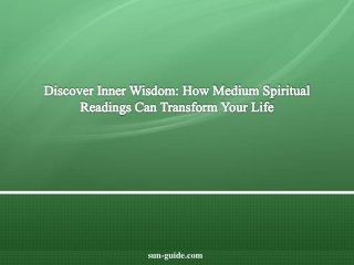 Discover Inner Wisdom How Medium Spiritual Readings Can Transform Your Life