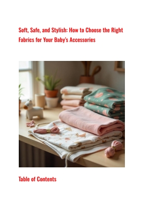 Soft, Safe, and Stylish_ How to Choose the Right Fabrics for Your Baby’s Accessories