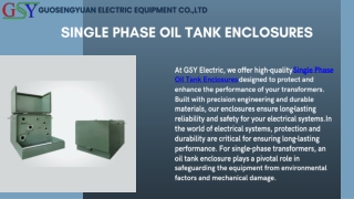 Single Phase Oil Tank Enclosures (1)