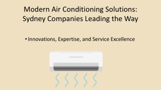 Modern Air Conditioning Solutions Sydney Companies Leading the Way